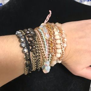 Set of three Chloe and Isabel wrap bracelets
